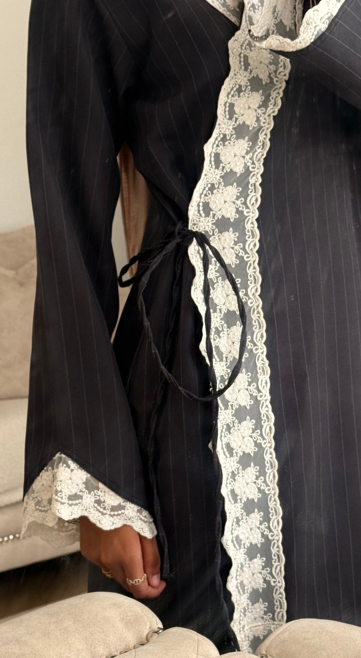 Lace Wrap Abaya