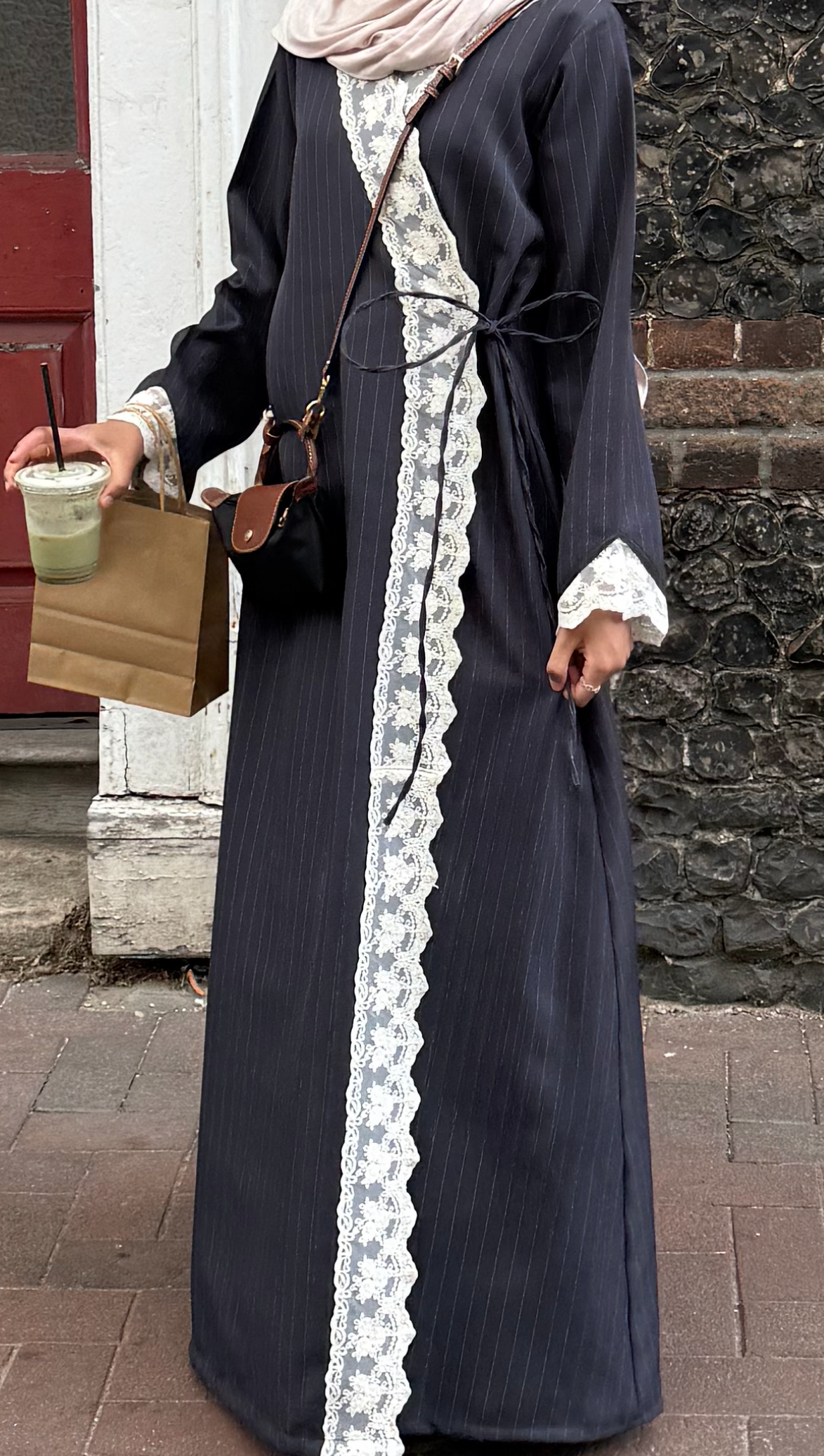 Lace Wrap Abaya
