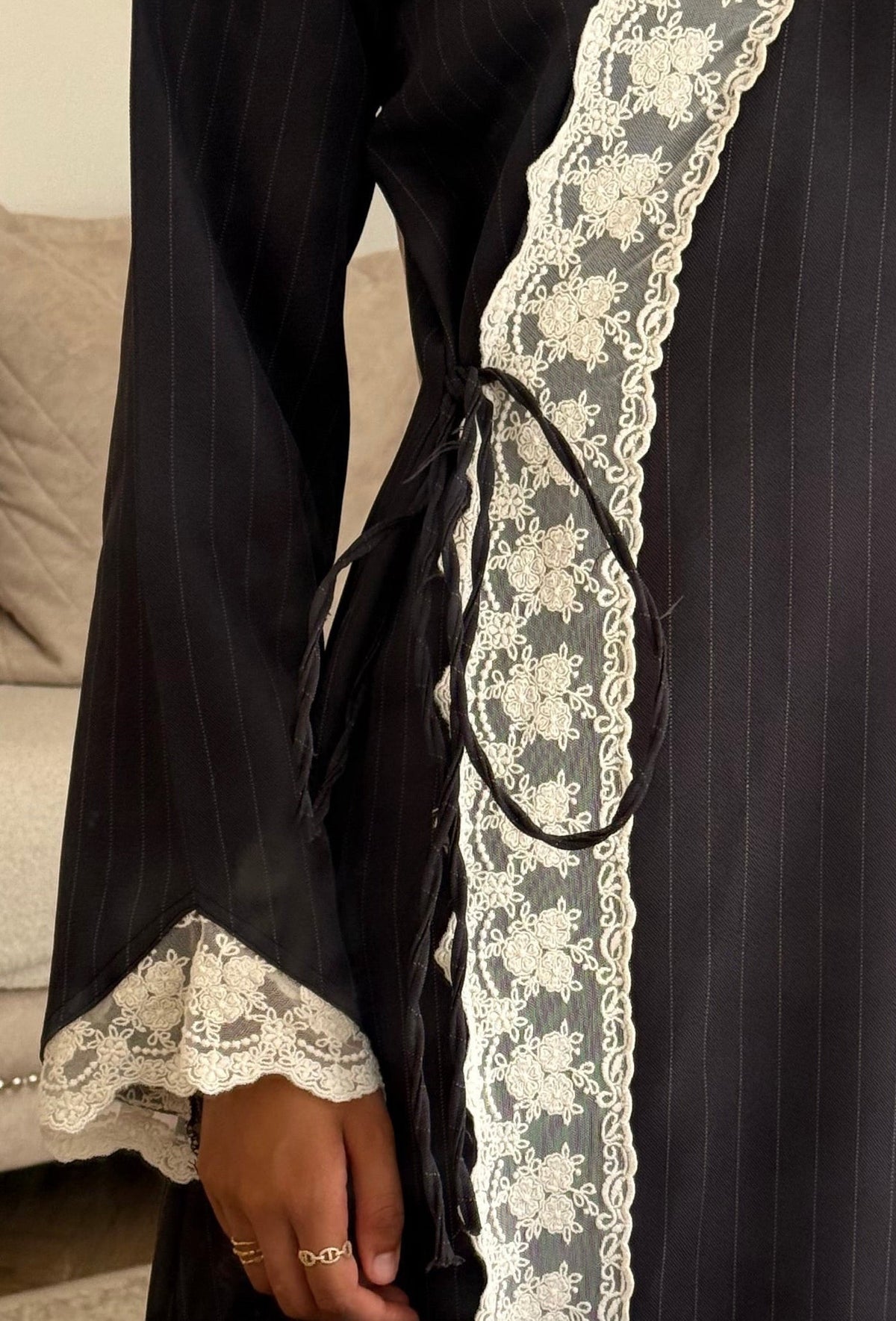 Lace Wrap Abaya